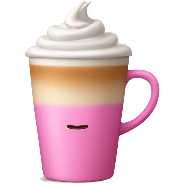 latte in pink cup emoji