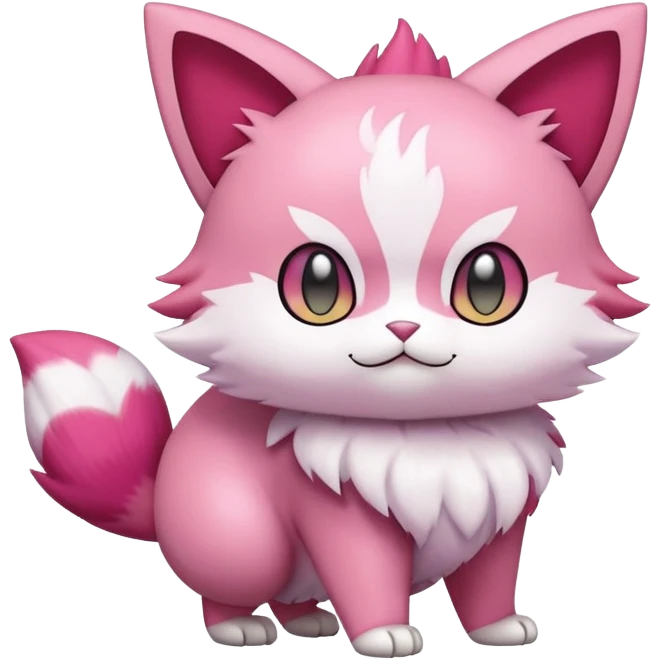 Skitty-Delcatty-Pokémon-Fakémon-hybrid-creature (full body) emoji