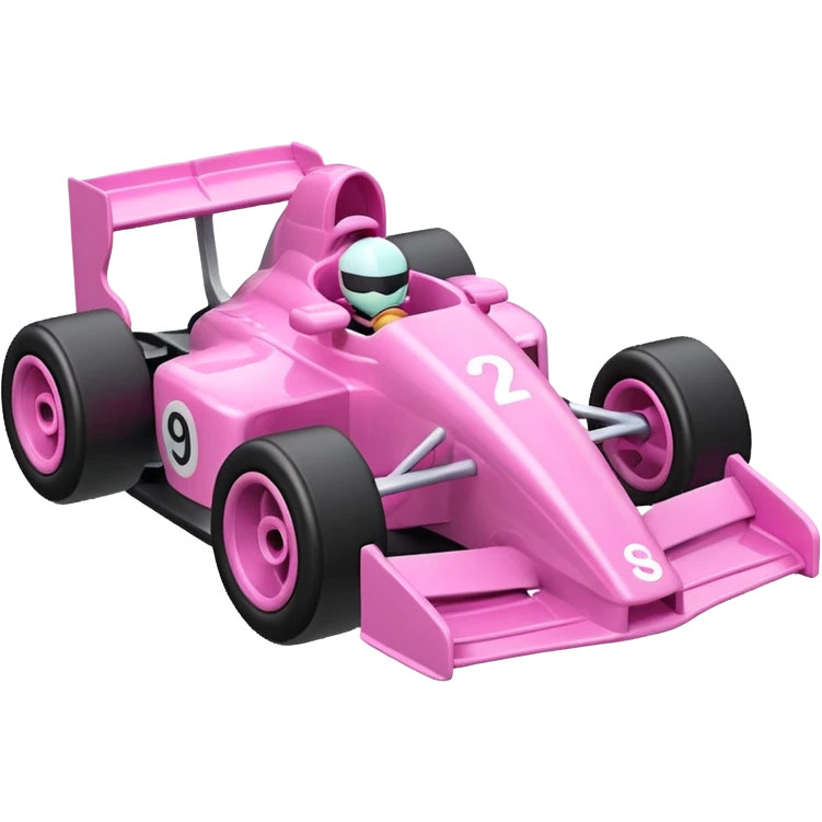 formula car toy pink emoji