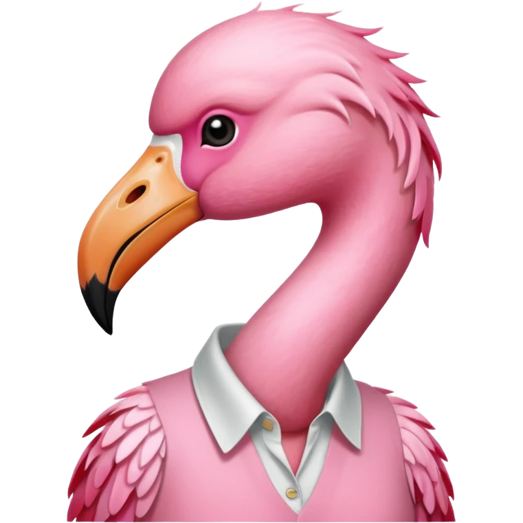 flamingo with shirt emoji