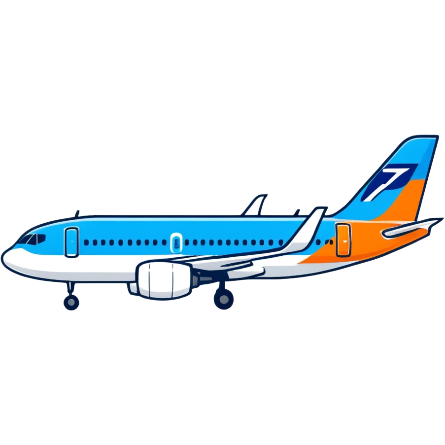 Scandinavian Airlines airplane with blue tail emoji