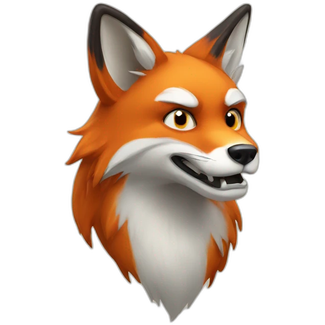 frighteneded fox emoji