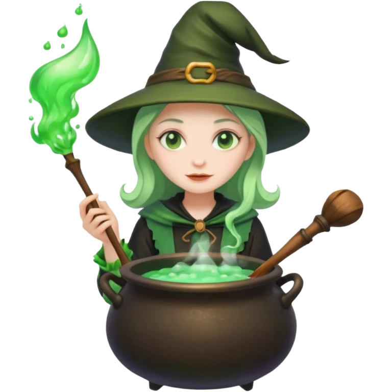 green witch cooking potion emoji