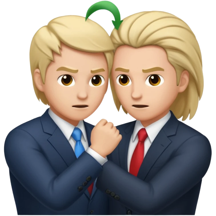 concurrents, deux chefs d'entreprise qui se tire les cheveux ils se battent  emoji