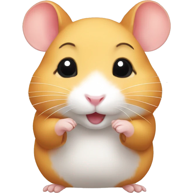 hamster with human hands emoji