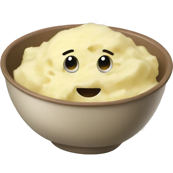 Mashed potatoes in bowl emoji