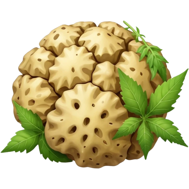 white truffle with weed emoji