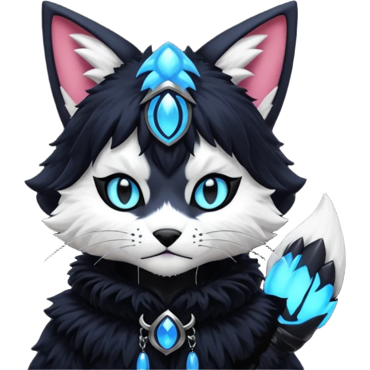 Cool gothic cute Kemonomimi Nekomimi Japanese Anime Kemono Furry Style Vernid-Protogen-Fursuit-furry-fursona emoji