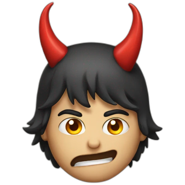 Devil listening emoji