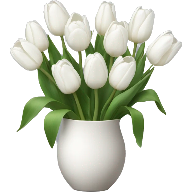White tulips emoji