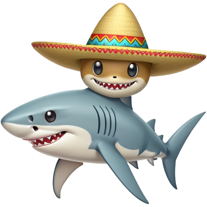 shark with a mexican emoji