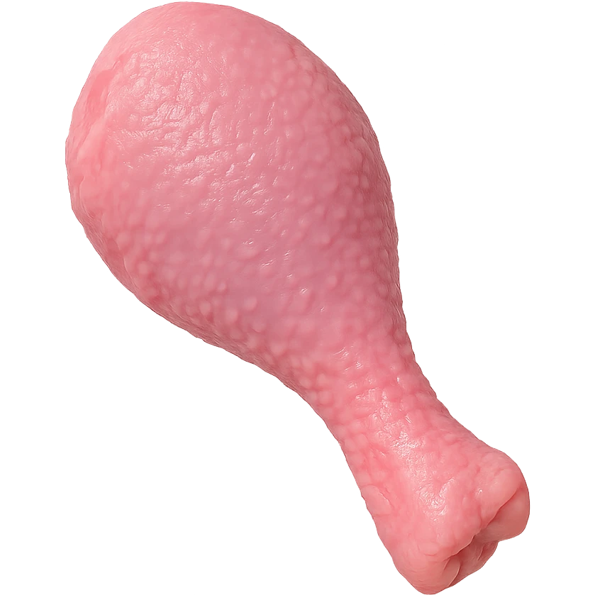 pink chicken drumstick, no background emoji
