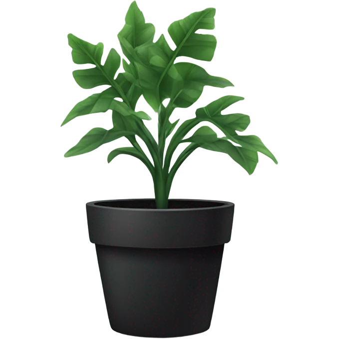 black potted plant emoji