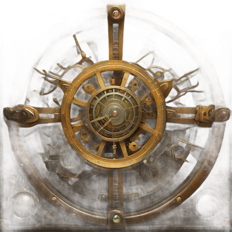 steampunk radar screen with blips emoji