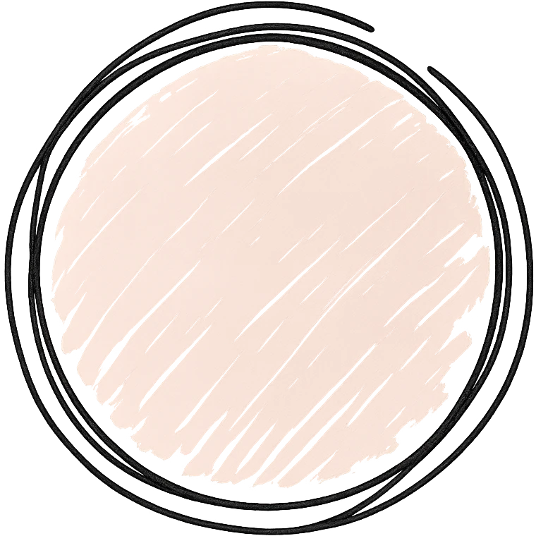 hand-drawn pink circle with sketchy lines emoji