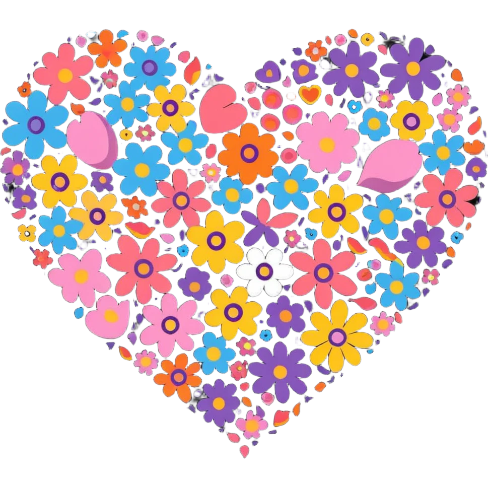 Heart shaped flower emoji