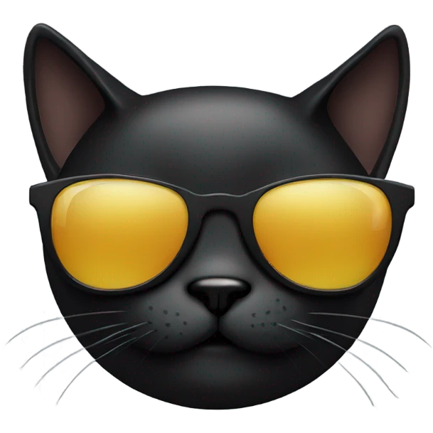 Black cat with sunglasses emoji