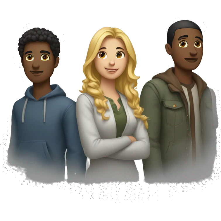 a group of four people  emoji