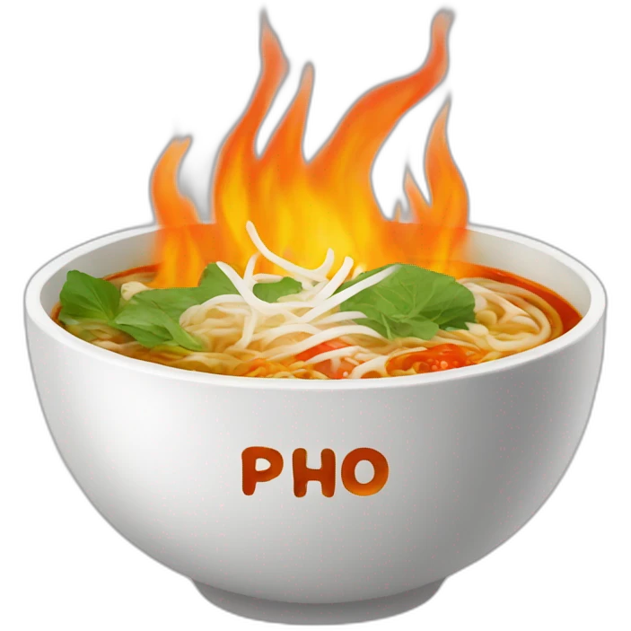 Pho on fire emoji
