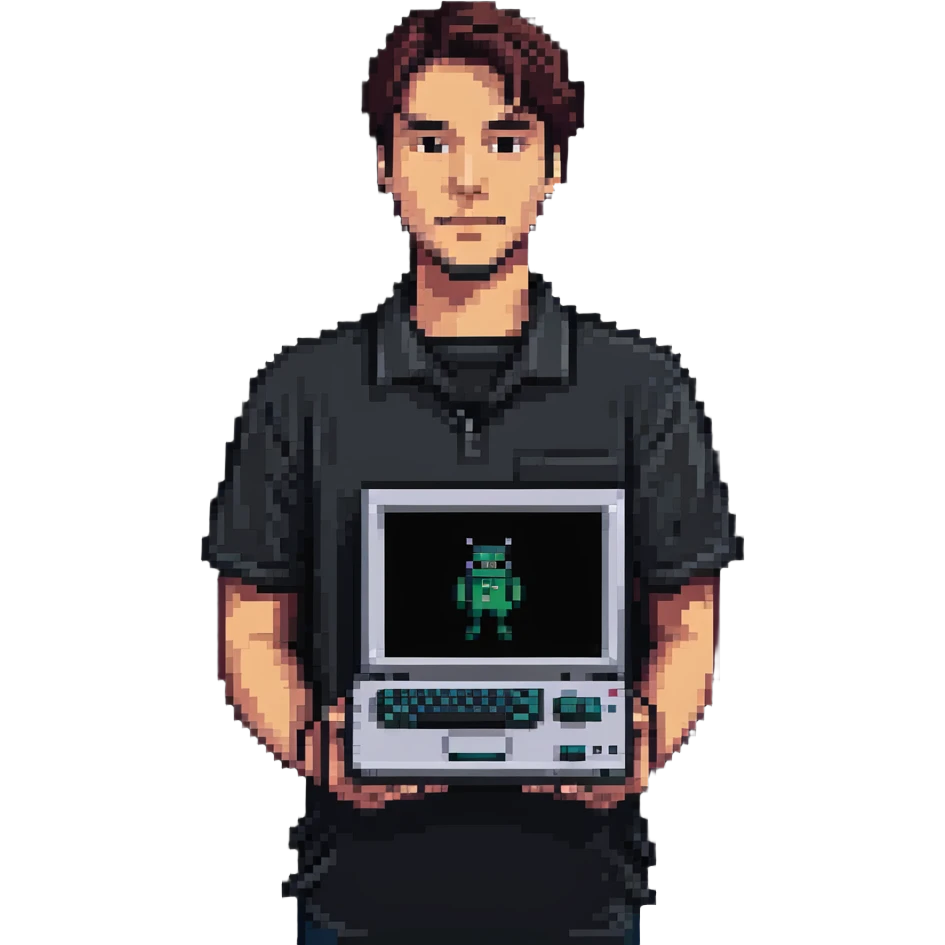 IT support specialist with computer emoji
