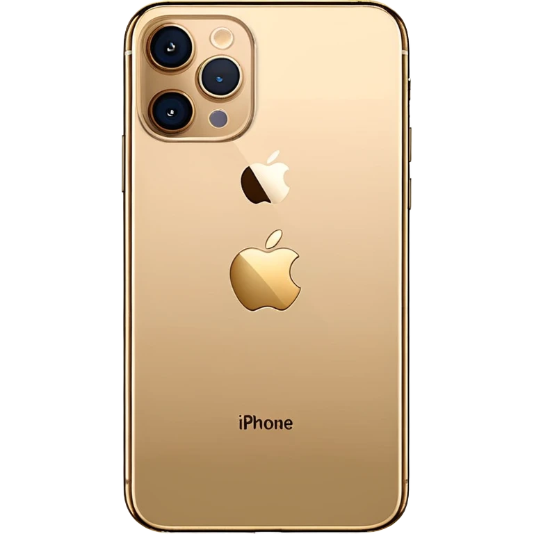 Gold iPhone 16 Pro Max, replace apple logo with cross backview emoji