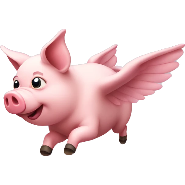 Flying pig emoji