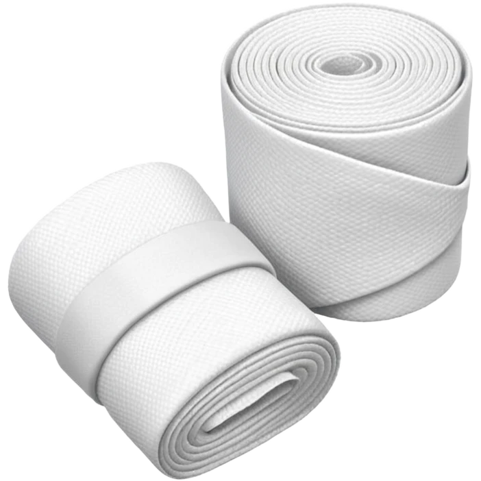 boxing hand wraps object icon, rolled athletic bandage for hands, white fabric texture, sporty combat gear, clean detailed look, 3D cartoon, mobile game icon style, centered, clean background, no text, no watermark
 emoji