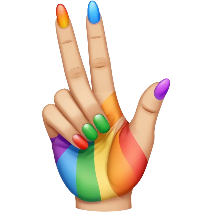 Rainbow  middle finger￼ emoji