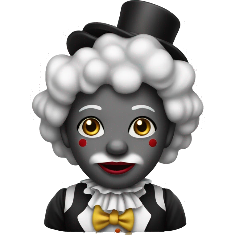 Black and white clown doll emoji