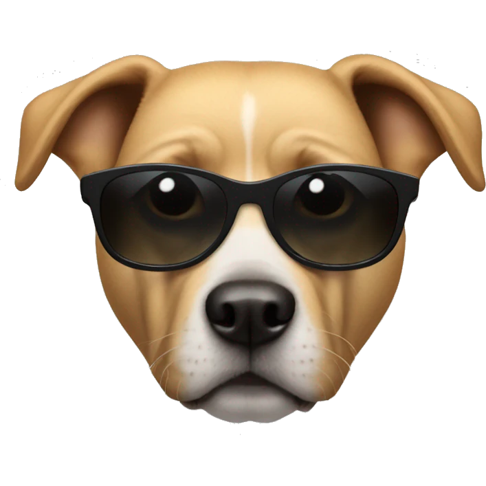 a dog with black sunglasses emoji