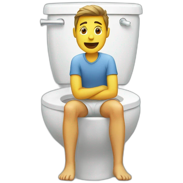 guy on the toilet emoji