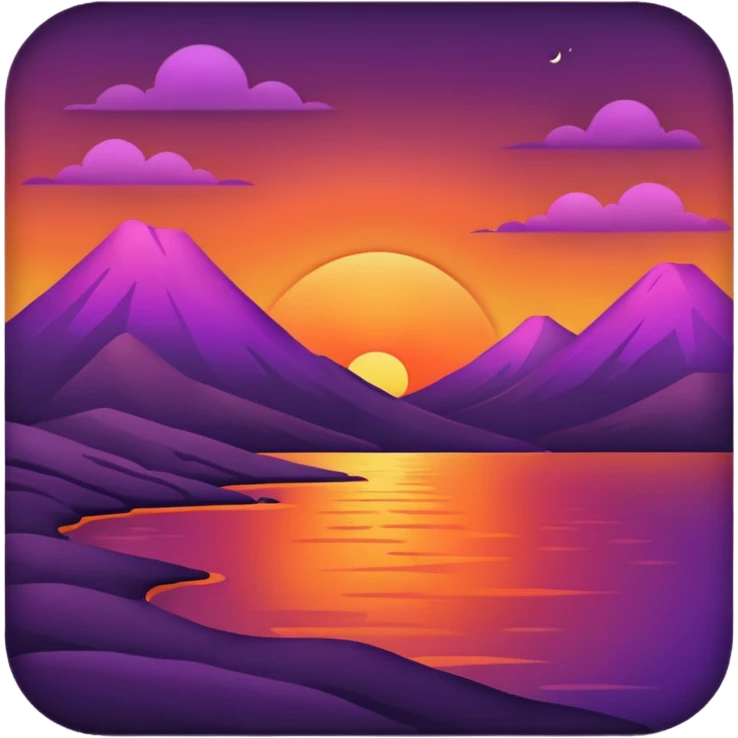 Sunset but dark emoji