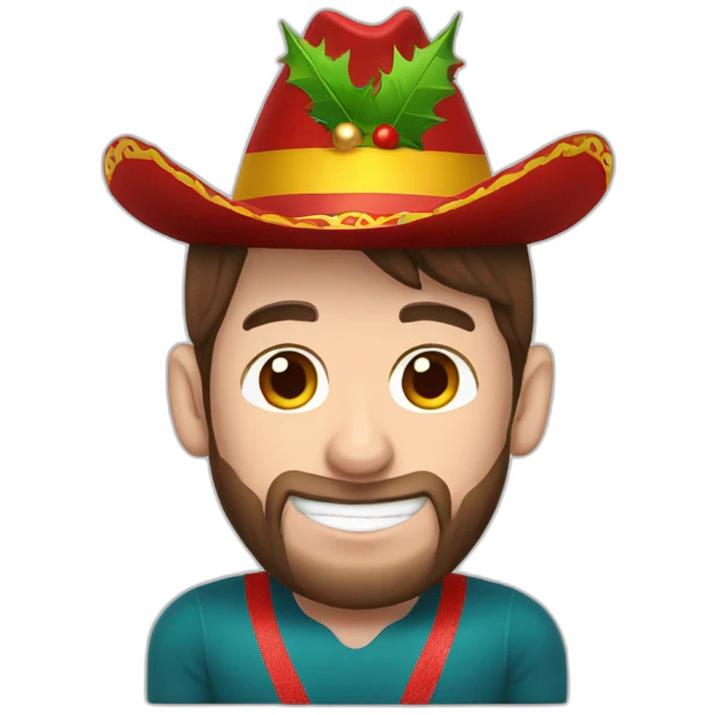 Messi con sombrero navideño emoji
