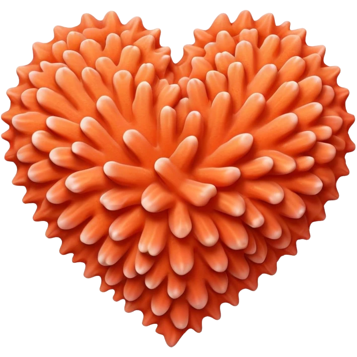 Coral heart emoji