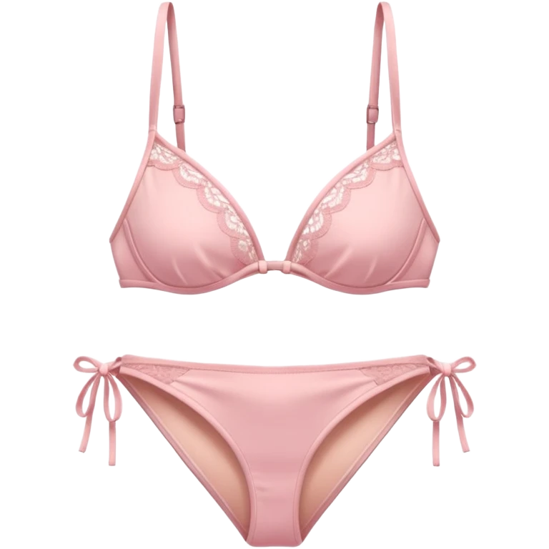 Soft pink bikini swimsuit emoji