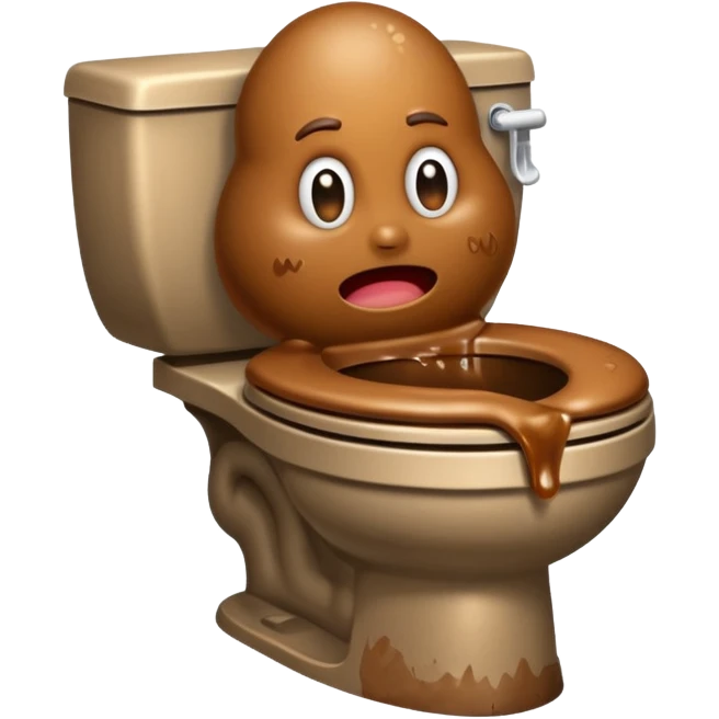 Poop poop in wc  emoji