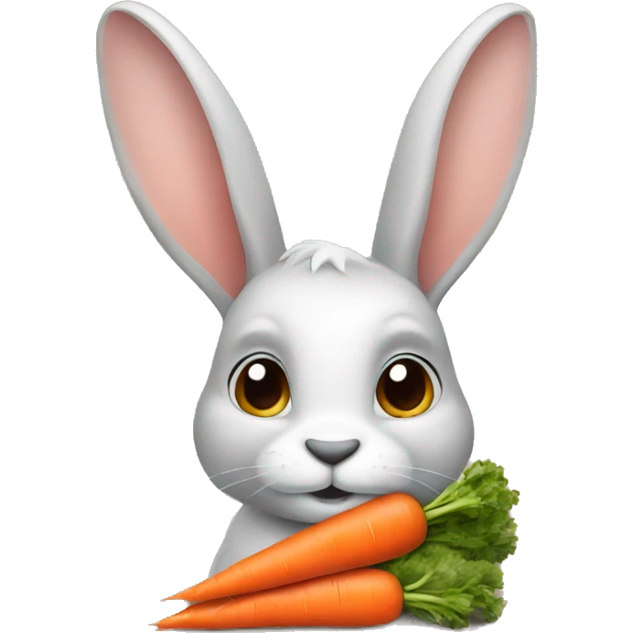 Rabbit with carrots emoji
