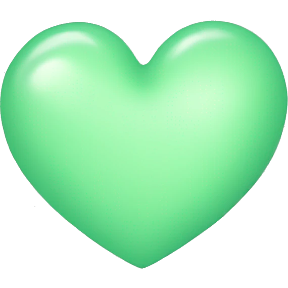 pastel green heart emoji