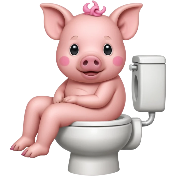 Pig on a toilet  emoji