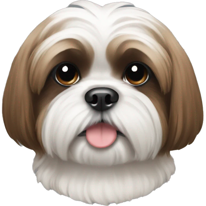 brown and white shih tzu emoji