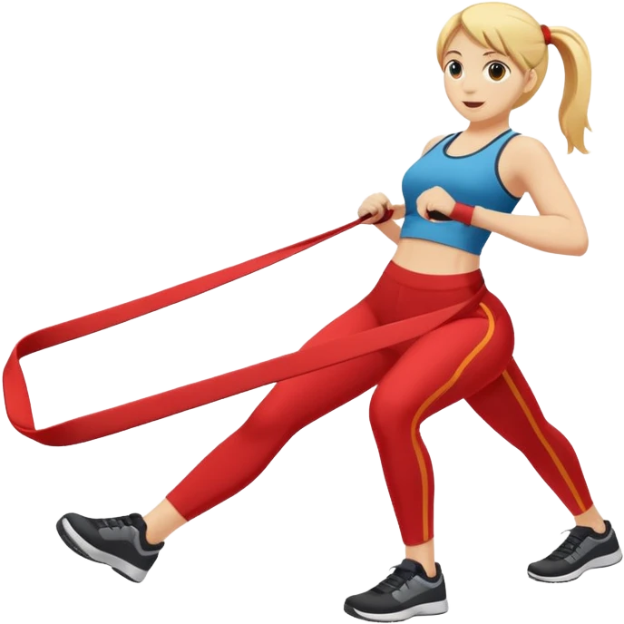 resistance band, stretched emoji