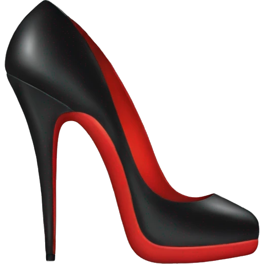 black heels with red bottoms  emoji