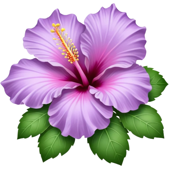 lilac hibiscus side view emoji