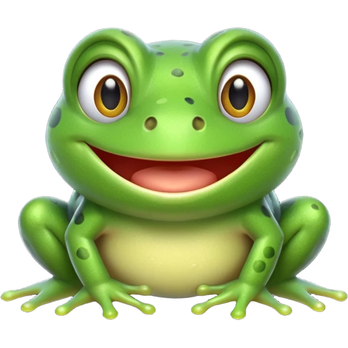  قورباغه ای که‌ میخنده و ذوق داره emoji