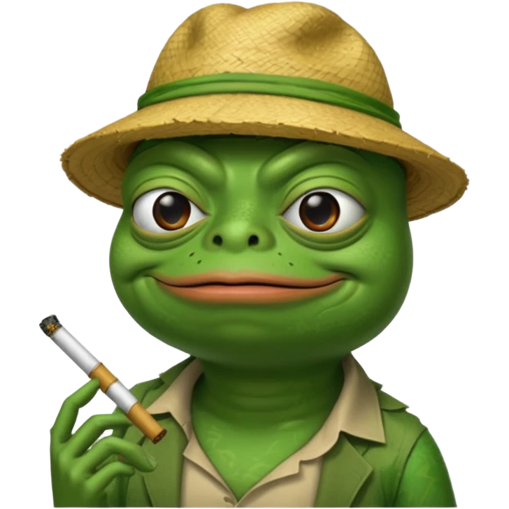 лягушка пепе курит бамбук во вьетнаме emoji