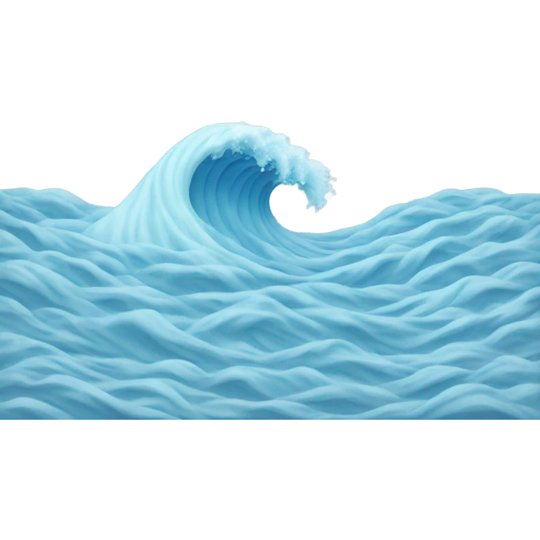 Light blue wave iPhone emoji emoji