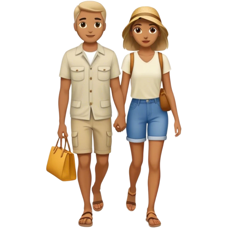 Couple walking from behind  emoji