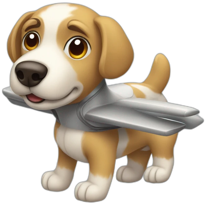 chien sur un avion emoji