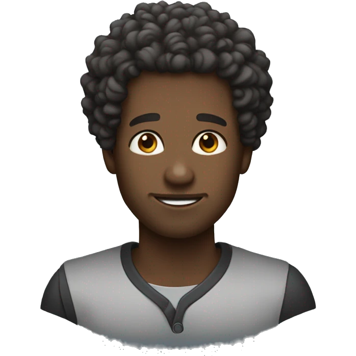 A  curly-haired  black  man. emoji