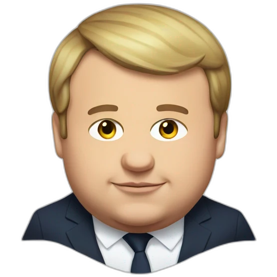Extremely Obese Emmanuel Macron emoji